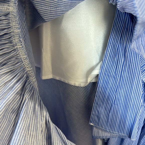 Chicwish  RUFFLE TIERED FRILL HEM SKIRT IN BLUE STRIPES, size S - Picture 8 of 17